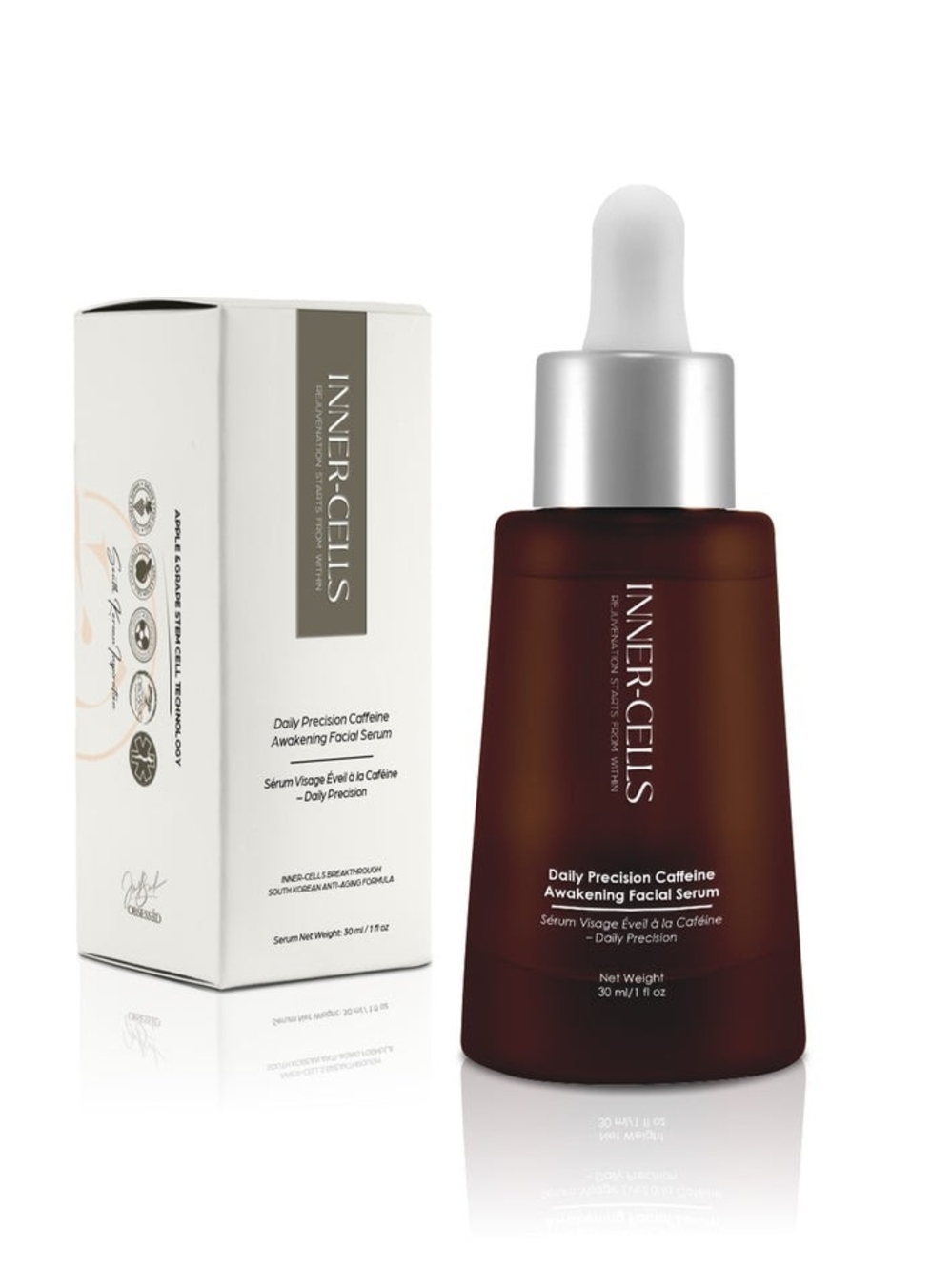 Daily Precision Caffeine Awakening Facial Serum — Brown